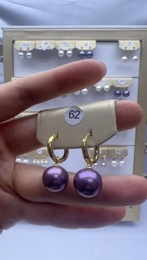 【闪购商品】淡水珍珠耳饰银S925镶嵌62