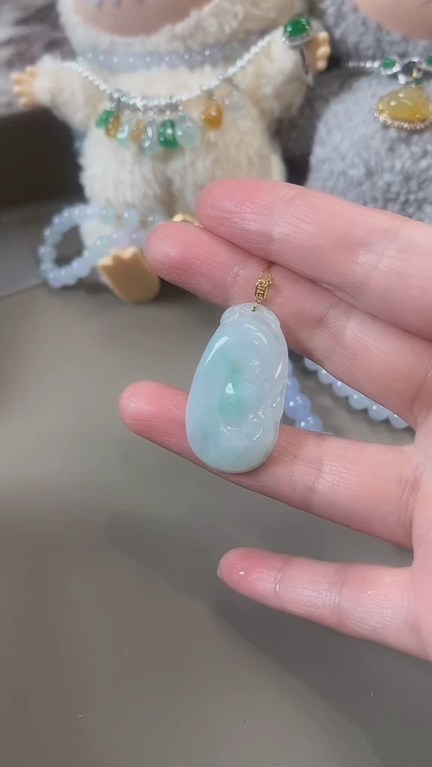 翡翠未镶嵌吊坠(不含链)天然缅甸翡翠吊坠