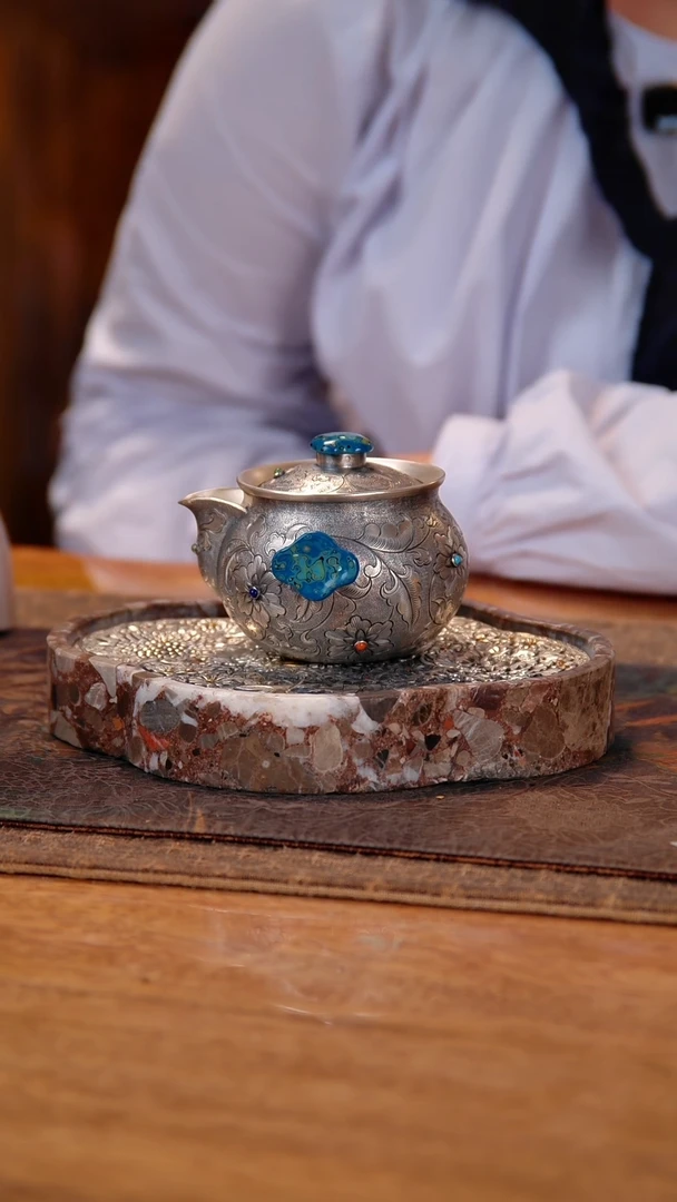 盛唐工坊 足银999 手工泡茶壶