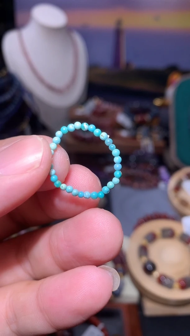 未镶嵌珠宝半成品水晶绿松原矿戒圈