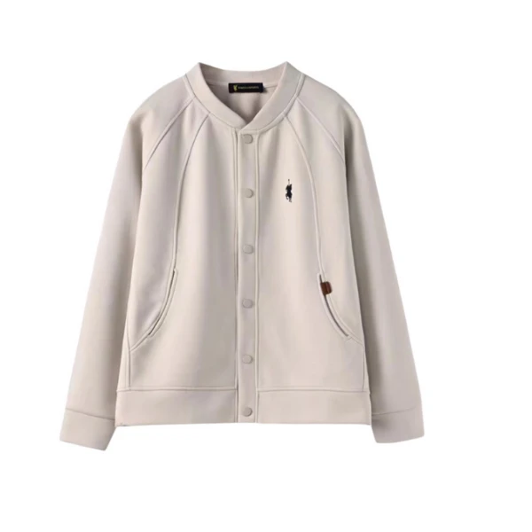 9681-新款匹马棉女士棒球服时尚百搭按扣开衫外套