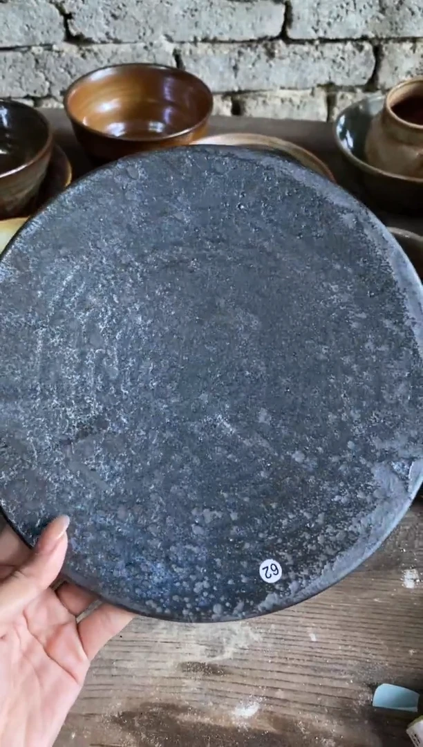 浪鬼柴烧釉绘柴烧系列大*盘子