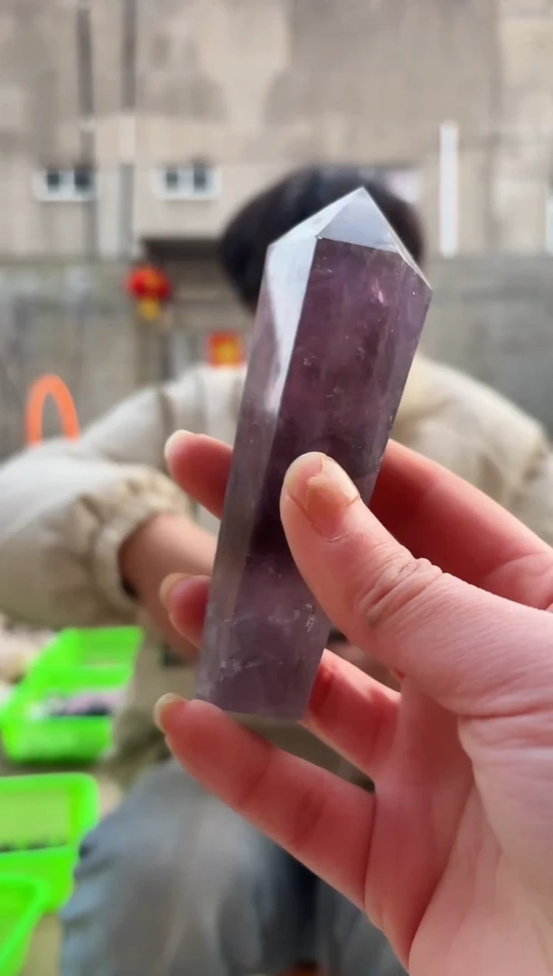 【闪购商品】水晶摆件未镶嵌紫水晶柱子 023