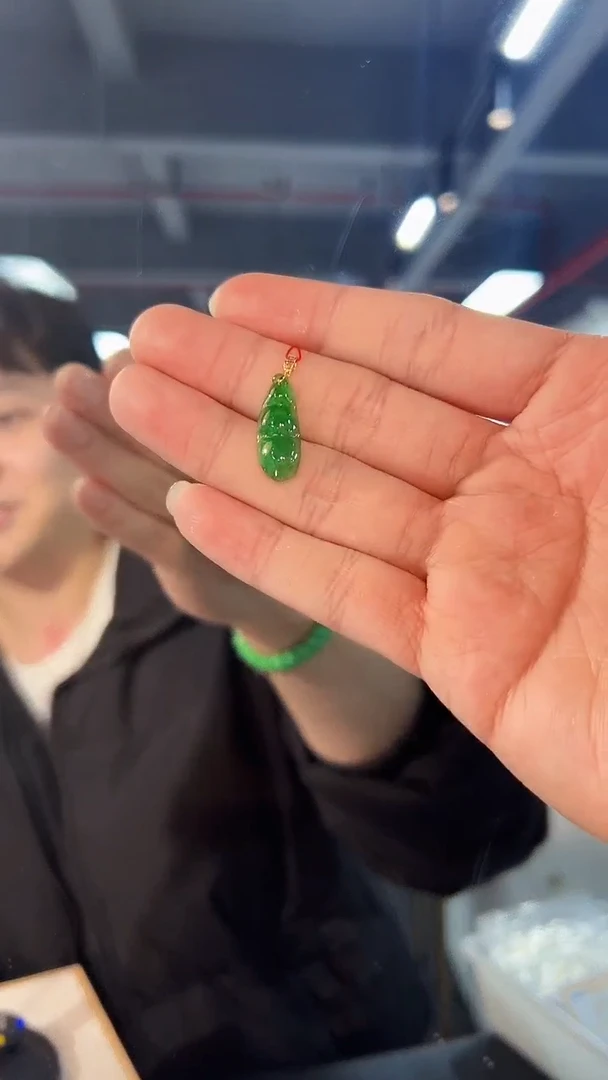 【闪购商品】翡翠颈饰18K金镶嵌缅料A货/支持复检/一件
