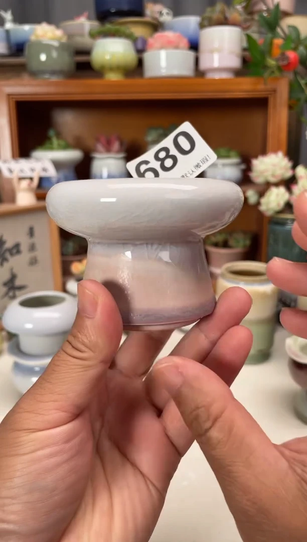 瓷片680知木花盆小芳