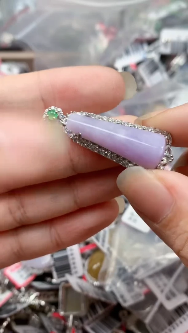 银S925镶嵌戒指翡翠天然A货缅甸翡翠