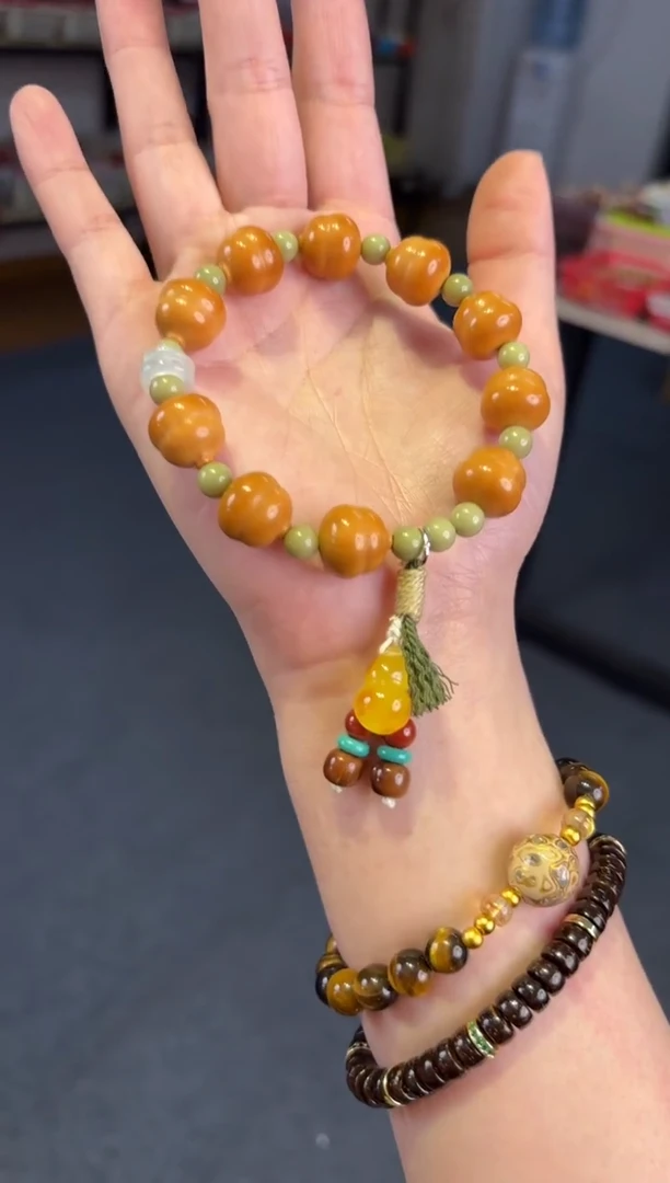 手链蜜蜡未镶嵌  12mm猴头蜜蜡【福气满满】单圈