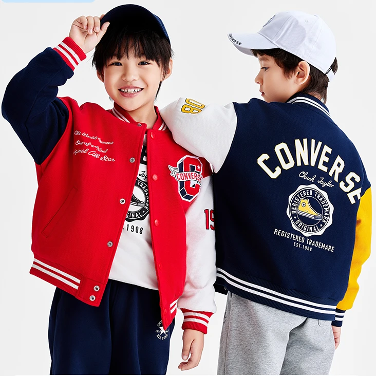 Converse匡威儿童男童装春季保暖运动撞色时尚棉服CNVB-LO-G861