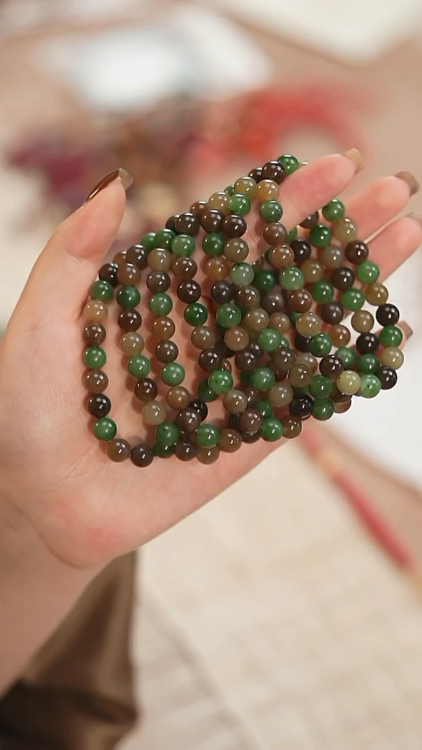 未镶嵌手链和田玉多宝和田玉 素圈手串/微矿点（多样性发其一）