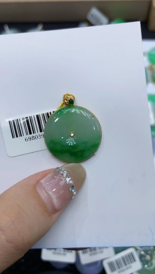 【闪购商品】翡翠颈饰18K金镶嵌222222222