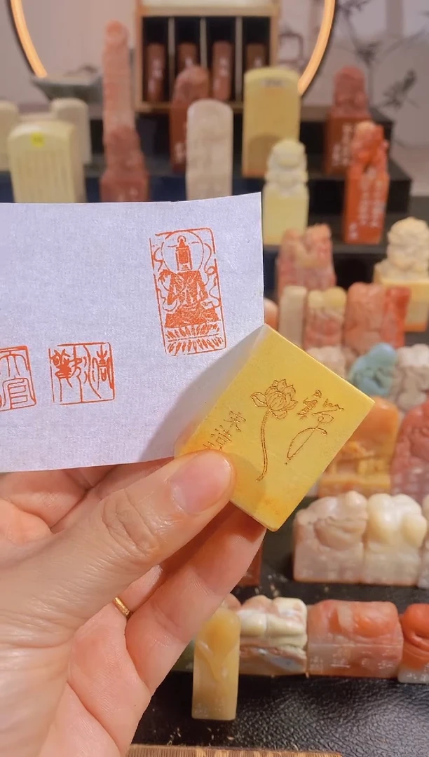 昌化石印石佛造像3*1.5有库存-0198