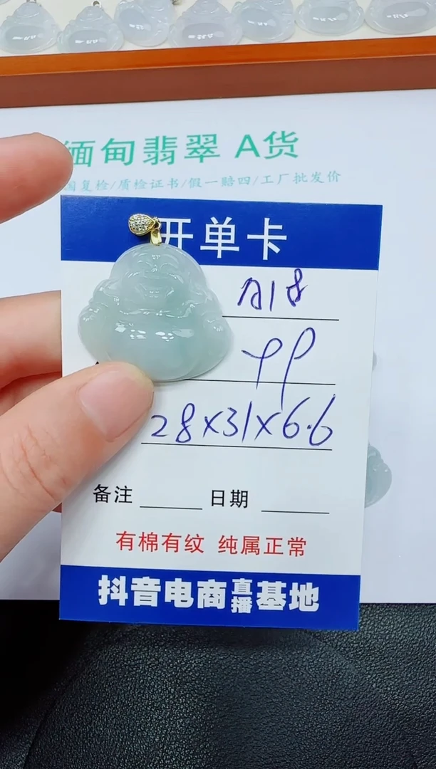翡翠未镶嵌吊坠(赠链)A18