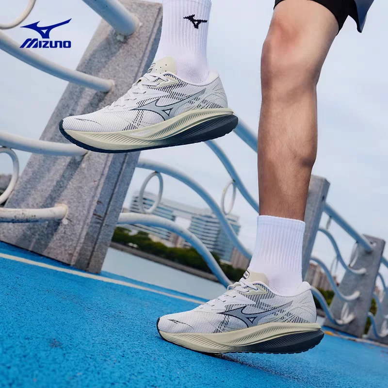 Mizuno美津浓25新款轻量透气鞋面厚底舒适跑步鞋男推荐PLUS