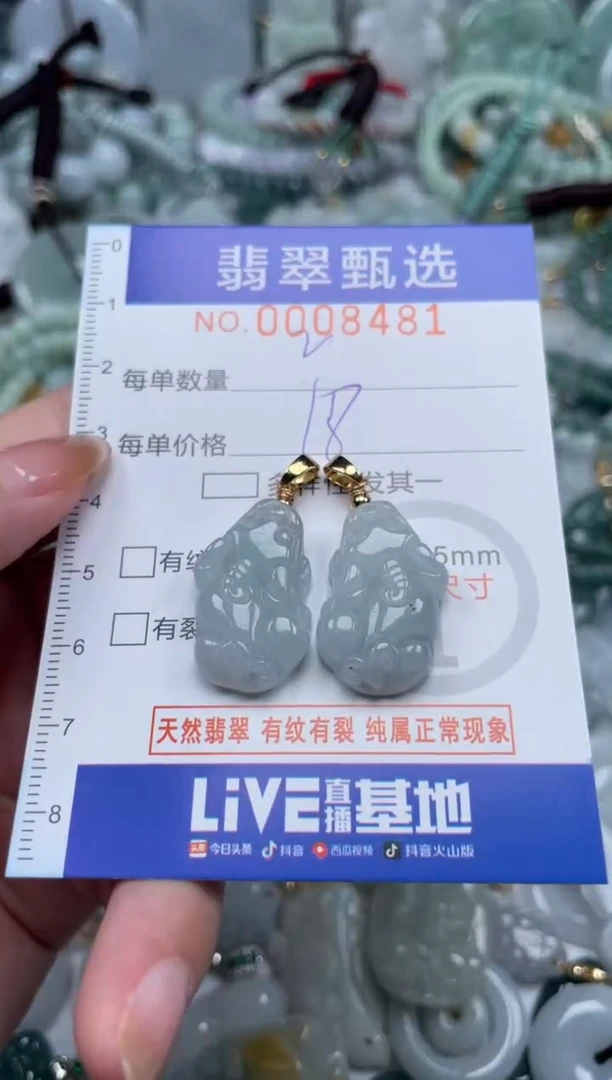 翡翠未镶嵌颈饰00..8481
