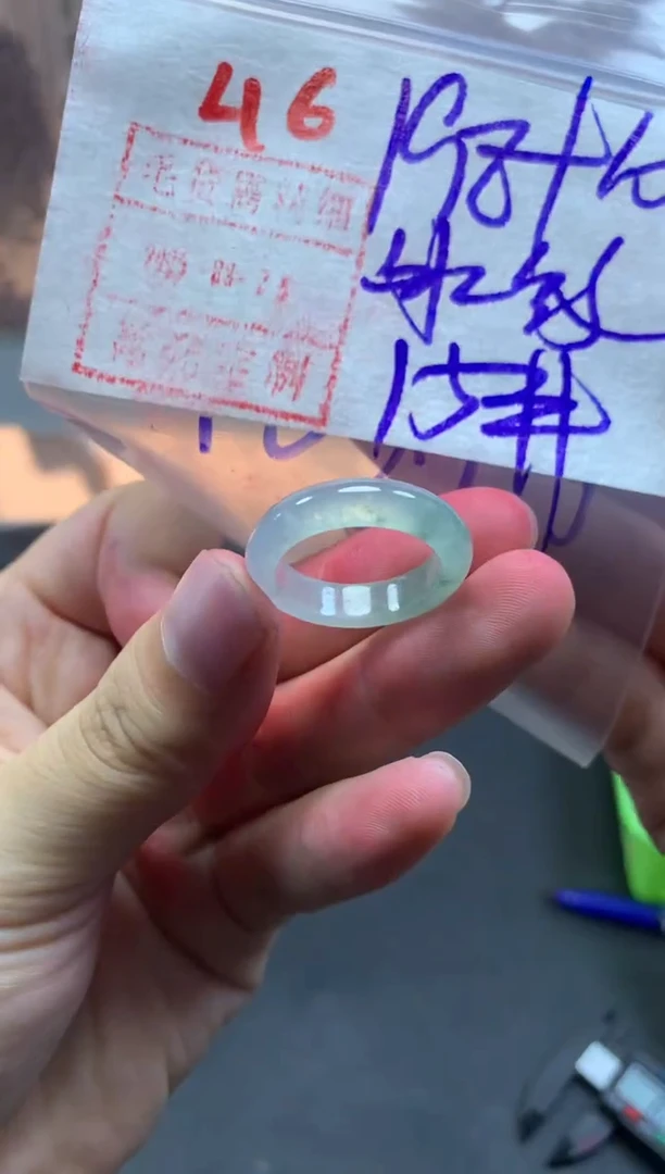 未镶嵌定制翡翠戒圈15#208毛货需精细抛光