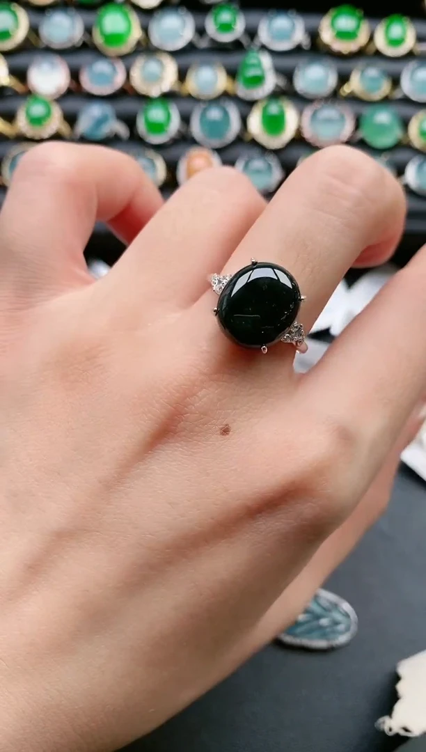 【闪购商品】翡翠戒指银S925镶嵌11111111