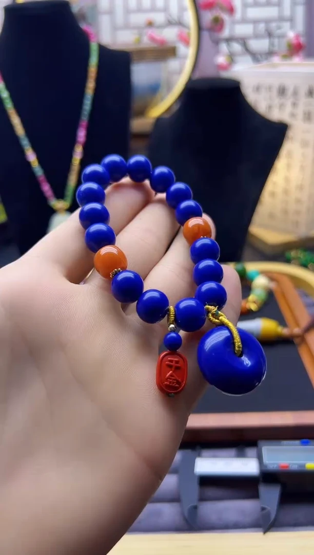 【闪购商品】青金石手链14K金镶嵌S206