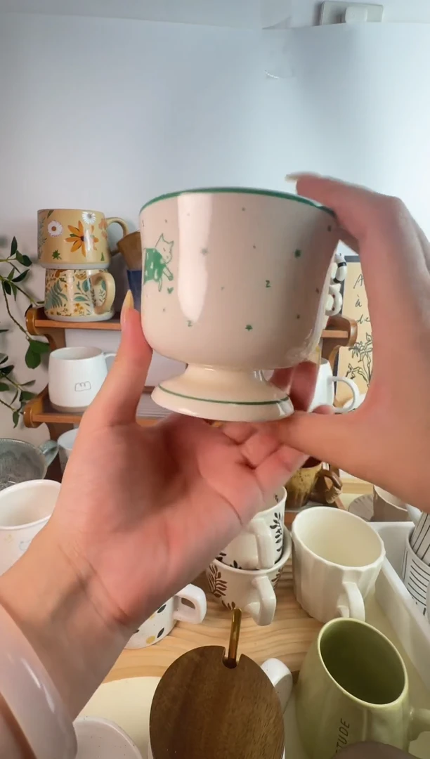 陶瓷无盖款小猫杯