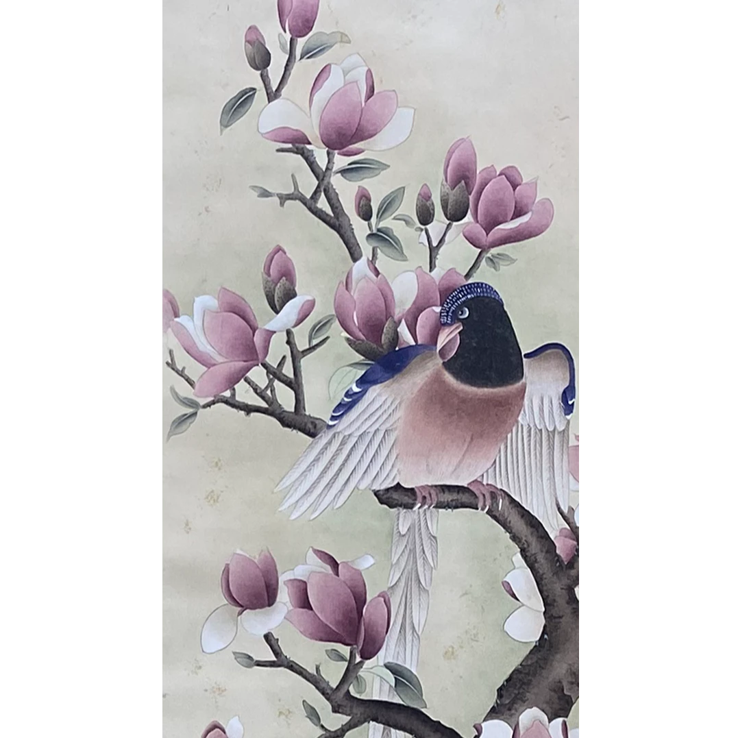 DY5520梅先生 花鸟四条屏 纸本125*32*4