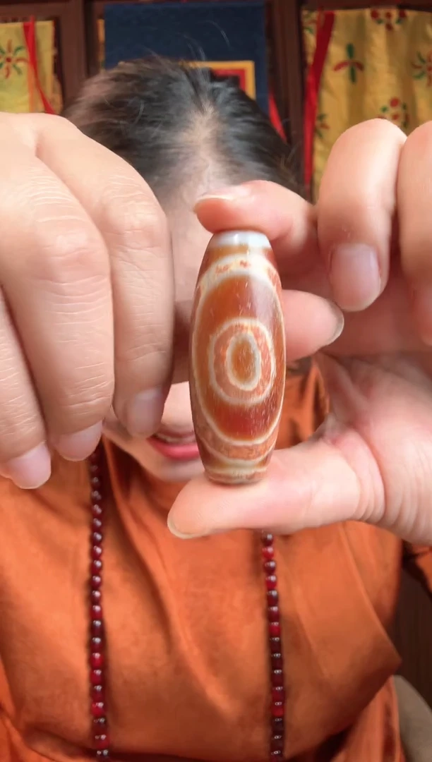 无非金属藏地红肉1眼古珠