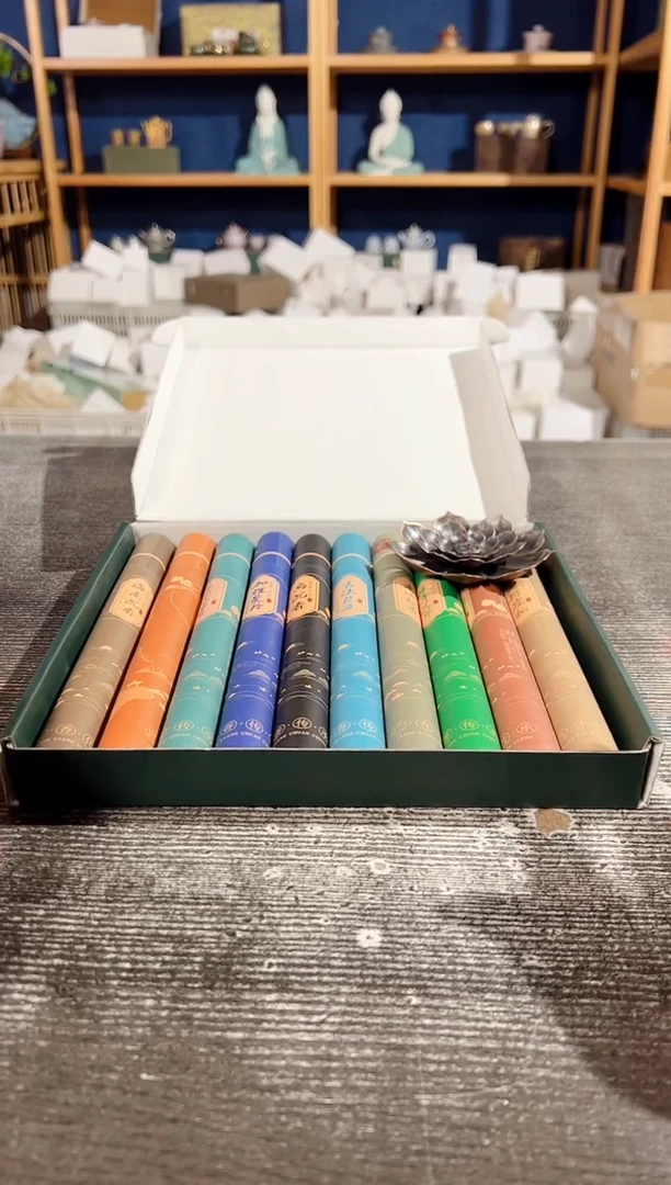 【闪购商品】其他天然10管线香礼盒装+莲花香炉