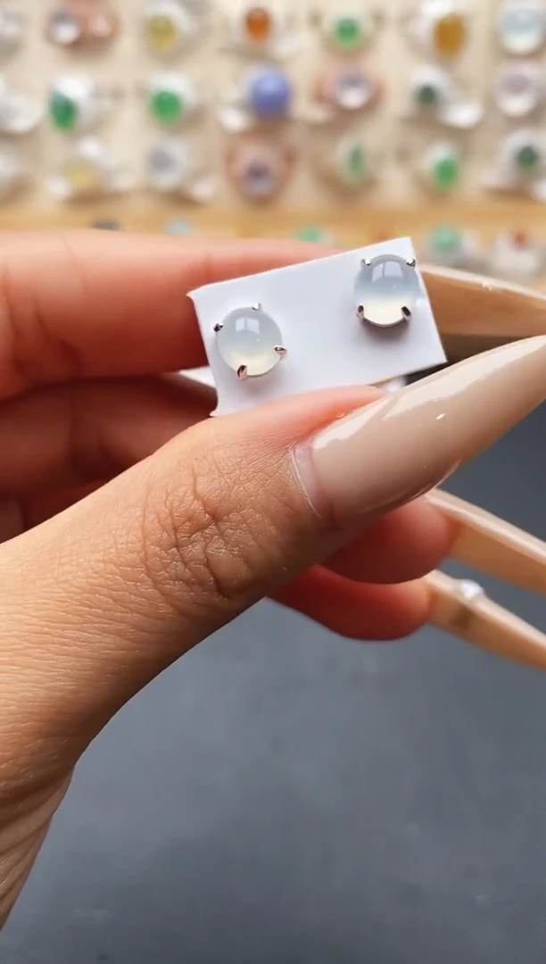 银S925镶嵌戒指翡翠缅甸天然A货翡翠1 3-9