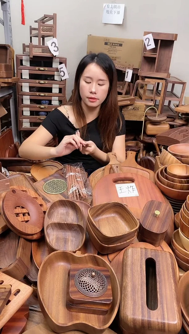 木  红檀木筷子  到手10双