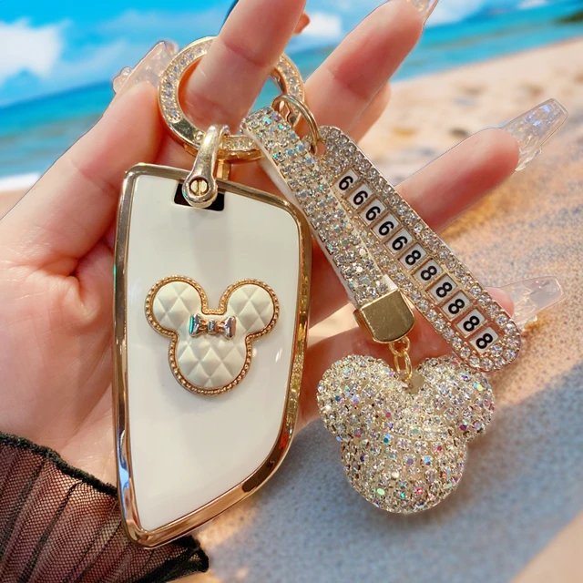 米奇款汽车钥匙套扣大众日产丰田长安吉利比亚迪本田福特马自达女