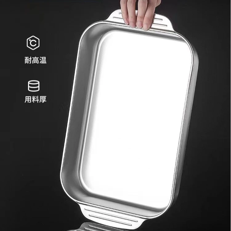 【中号鱼盘36.5*22*5.5】不锈钢鱼盘卤菜盘烧烤盘海鲜盘多用盘