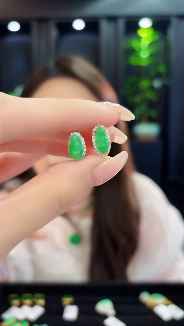 未镶嵌翡翠耳饰缅料A货/多样性发货/一件