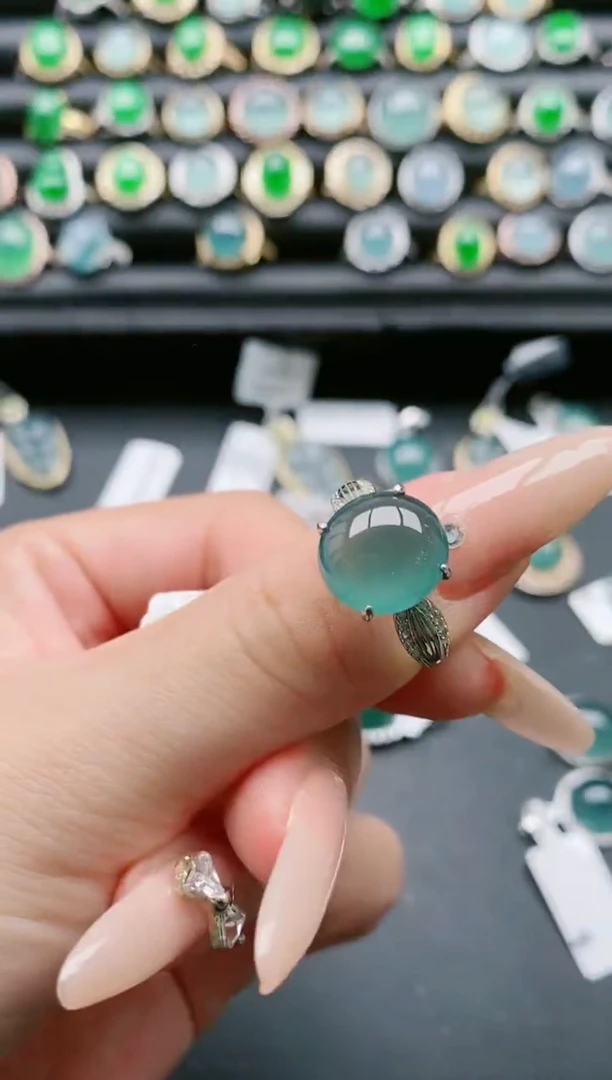【闪购商品】翡翠戒指银S925镶嵌11111