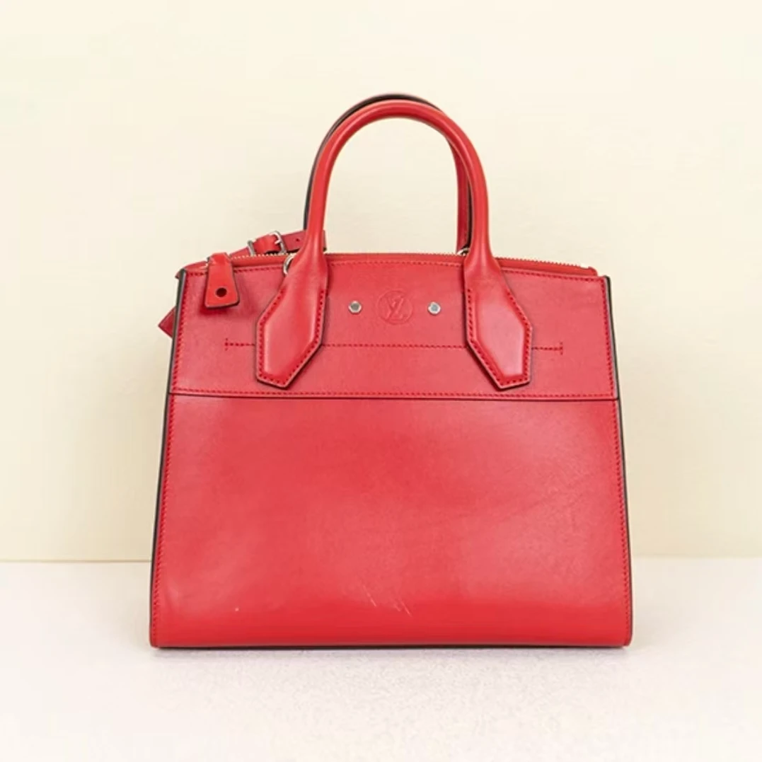 95新 LouisVuitton/路易威登 安洁利 LV红色steamer小号单肩包