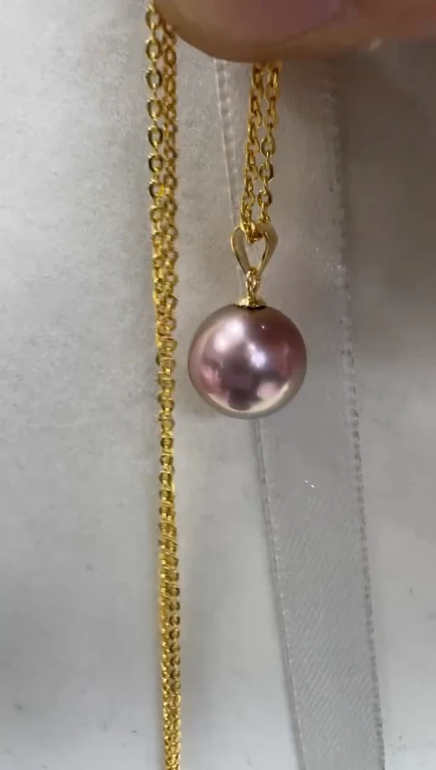 【闪购商品】淡水珍珠吊坠(赠链)银S925镶嵌11-12mm