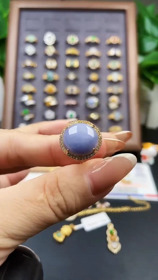 银S925镶嵌戒指翡翠12
