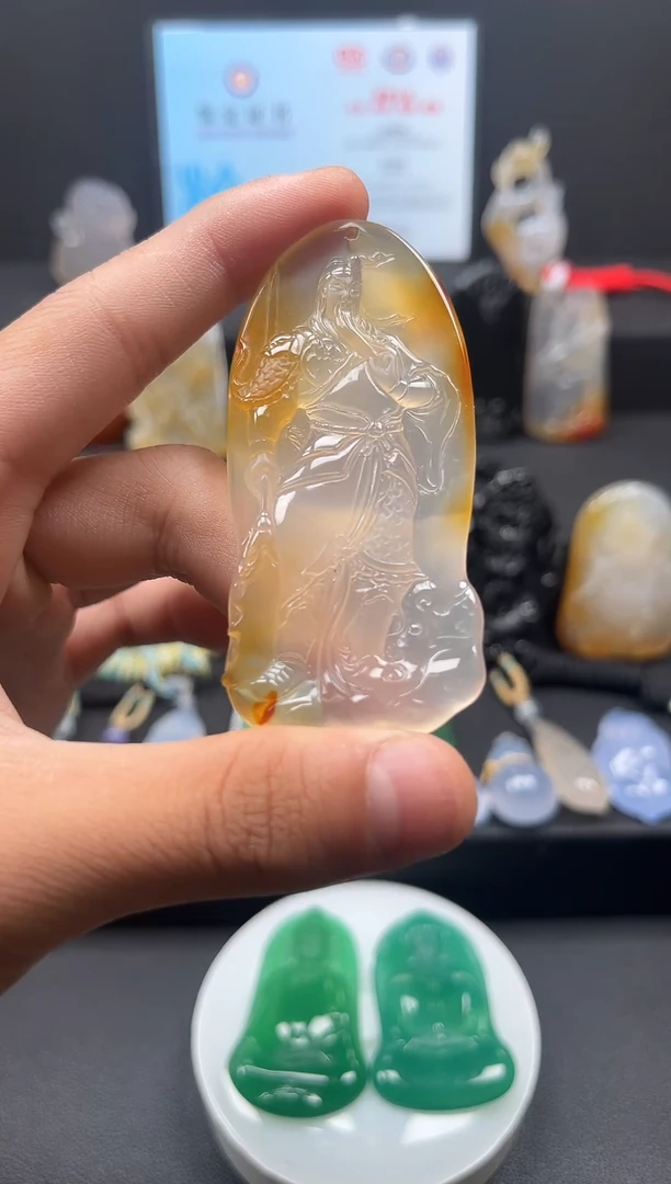 未镶嵌颈饰玛瑙/玉髓天然珠宝 一物一证