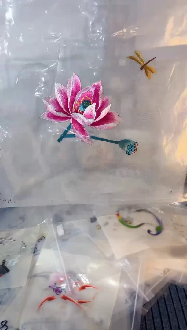织绣纯手工苏绣双面绣绣布38