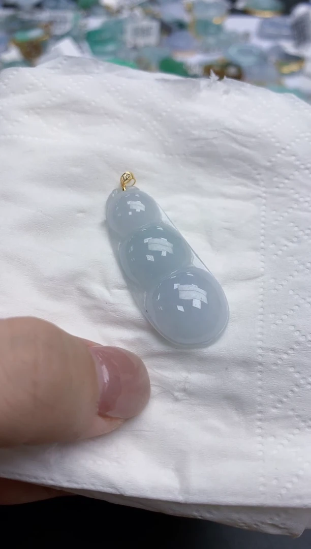 【闪购商品】翡翠颈饰18K金镶嵌天然缅甸翡翠A货