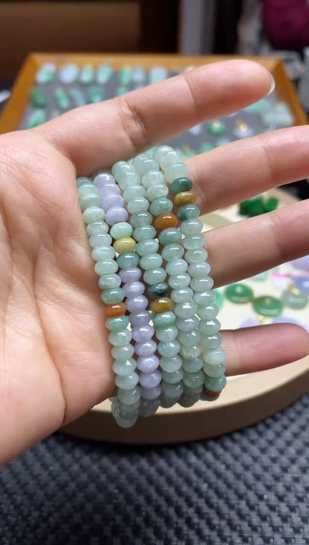 【闪购商品】翡翠手绳未镶嵌算盘珠手串（多样性，发其一）