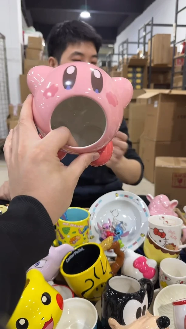 瓷片原盒大口星之卡比收纳摆件