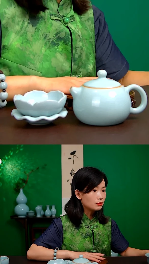 天青臻稀支钉西施壶带茶漏不完美