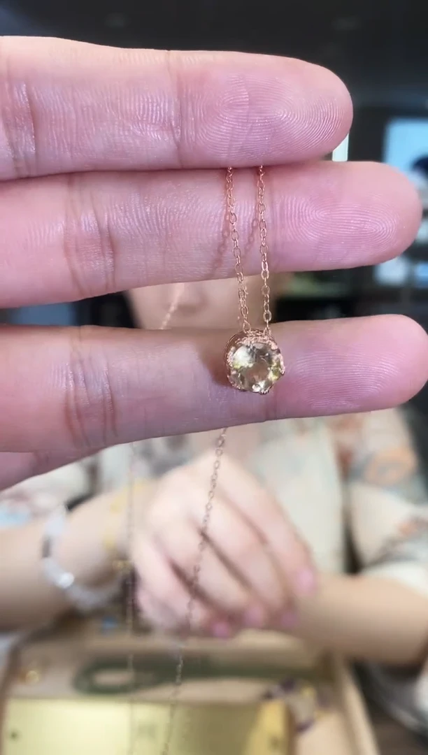 银S925镶嵌颈饰水晶09天然宝石