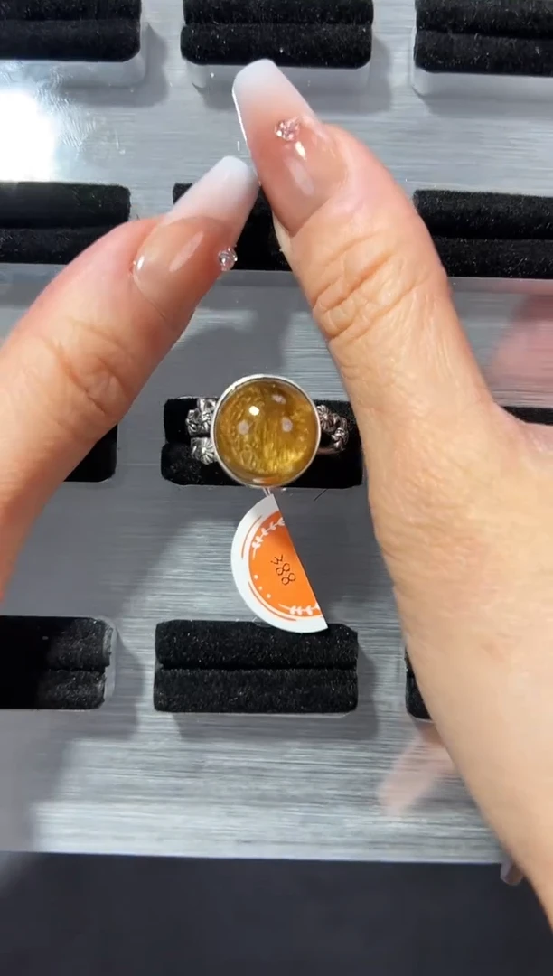 【闪购商品】水晶戒指银S925镶嵌发一（10）