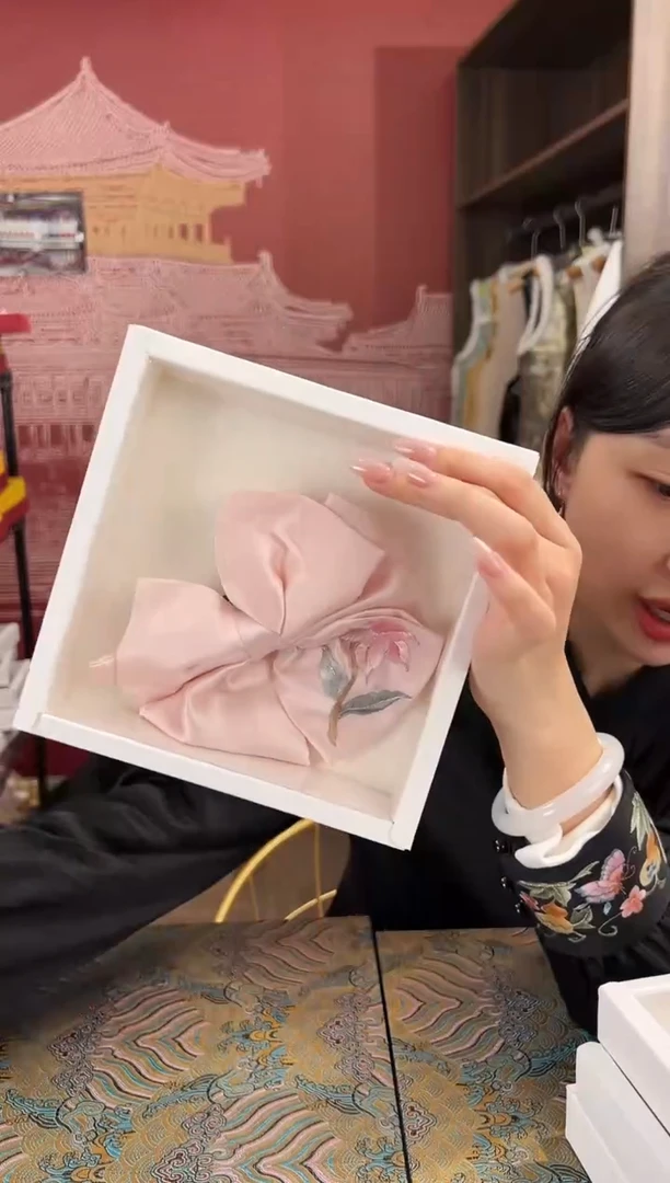 【闪购商品】刺绣苏绣桑蚕丝手工绣刺绣发圈