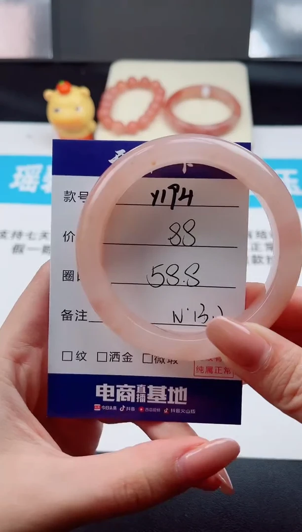 未镶嵌手镯石英质玉Y194-58.8