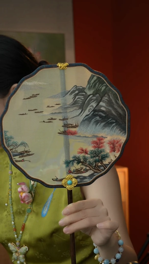 刺绣非遗苏绣纯手工团扇（不带扇盒）