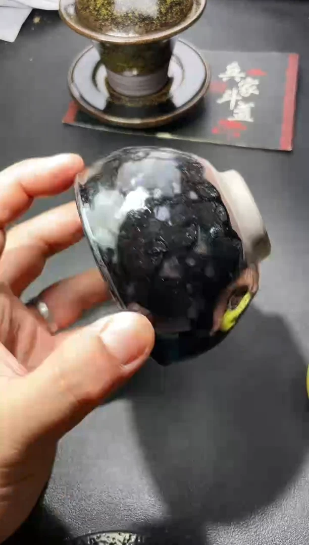 茶盏214叶紫建盏叶紫