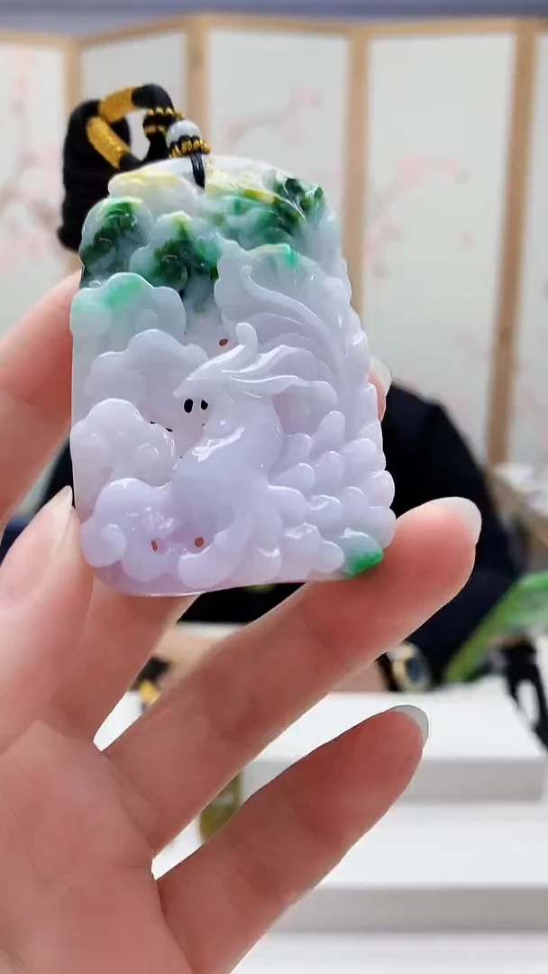 未镶嵌定制翡翠5060ry-毛货挂件46