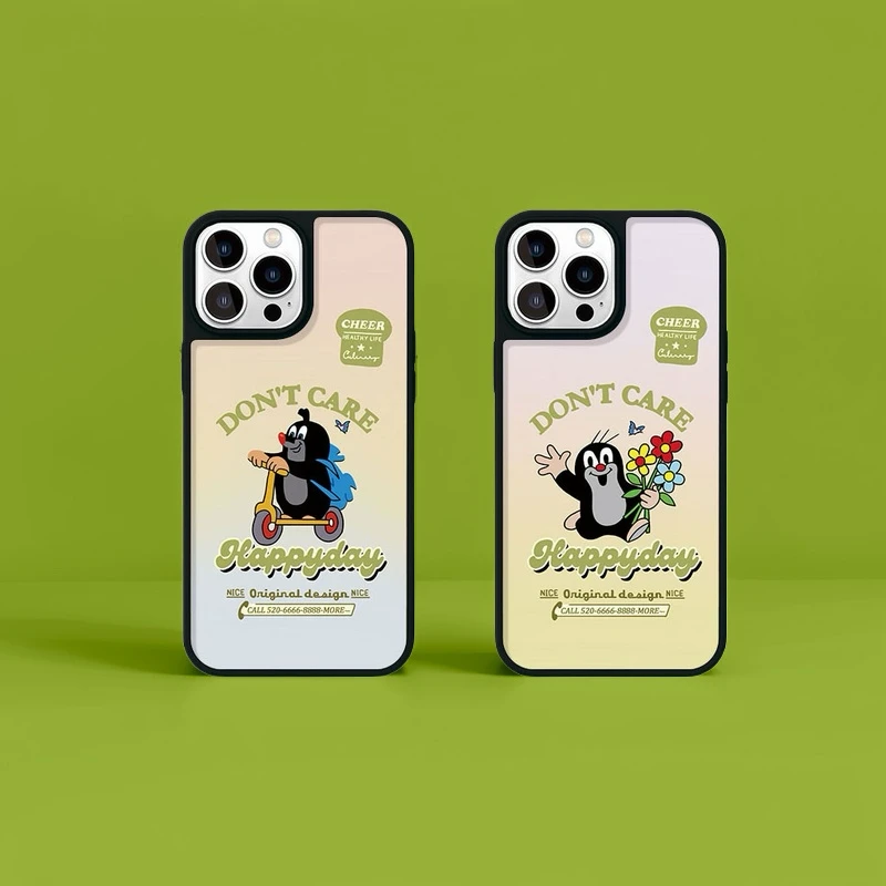 鲜花鼹鼠鎏金适用iphone16promax苹果手机壳情侣创意磁吸15/14/13