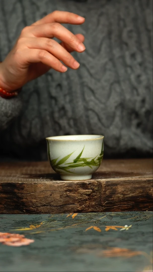 【闪购商品】杯釉下彩手工手绘同款陶器