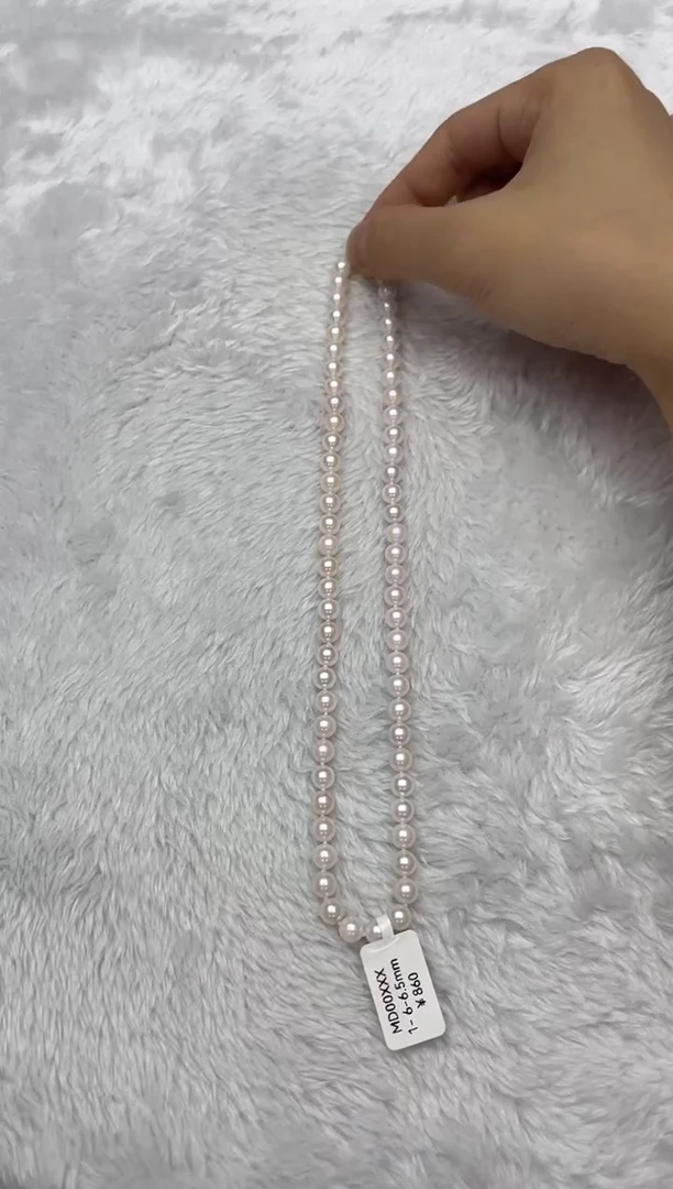 海水珍珠银S925镶嵌项链AK6-6.5mm